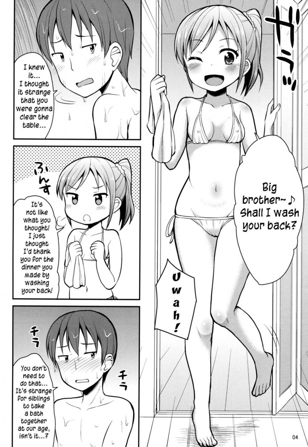 Hentai Manga Comic-I'm going to wash you down there, too, Big brother-Read-3